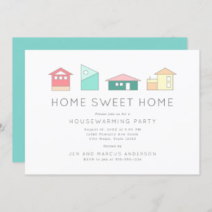 Convites Home Sweet Home Minimalist Housearming Party