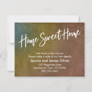 Convites Home Sweet Texturizado, placa gráfica laranja