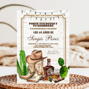Convites Homem Adulto Cowboy Mexicano Espanhol