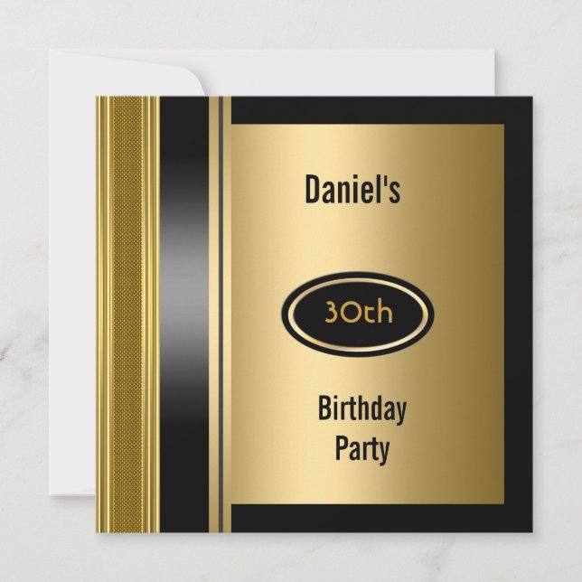 Convites Homem de Bronze de aniversário de 30 anos de Mens  (Frente)