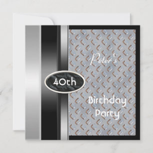 Convites Homem de Bronze de aniversário de 40 anos de Mens
