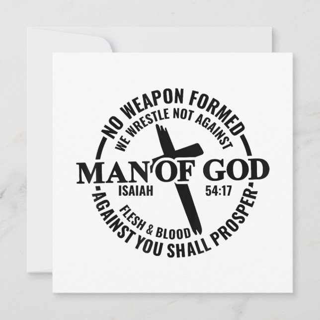 Convites Homem de Deus, Nenhuma Arma Formada Contra Mim Irá (Frente)