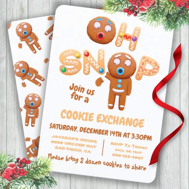 Convites Homem de Gingerpão de Bolachas de Natal (Criador carregado)