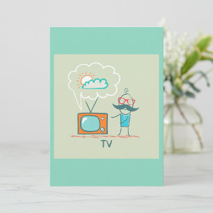 Convites Homem E Sua Televisão