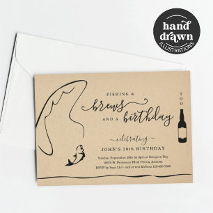 Convites Homem Engraçado Pesca e Festa de Aposentação de An