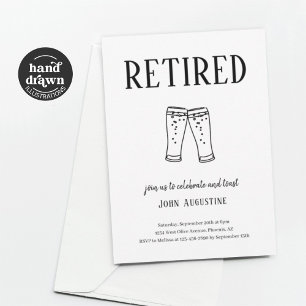 Convites Homem / Mulher Cerveja ou Festa de Aposentação do 