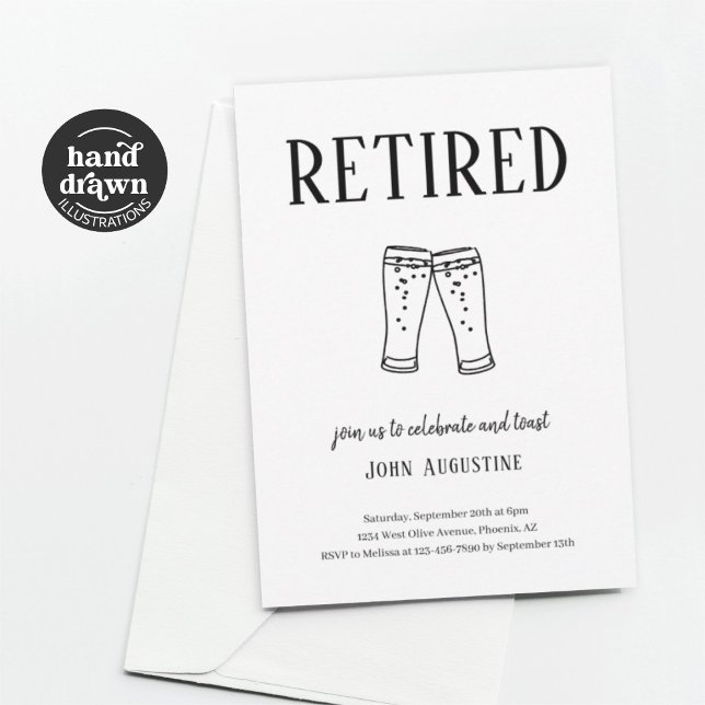 Convites Homem / Mulher Cerveja ou Festa de Aposentação do  (Criador carregado)