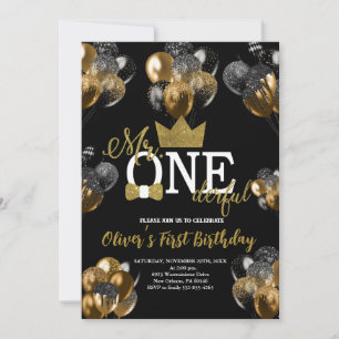 Convites Homem Pequeno, Sr. Aniversário Maravilhoso, Balões