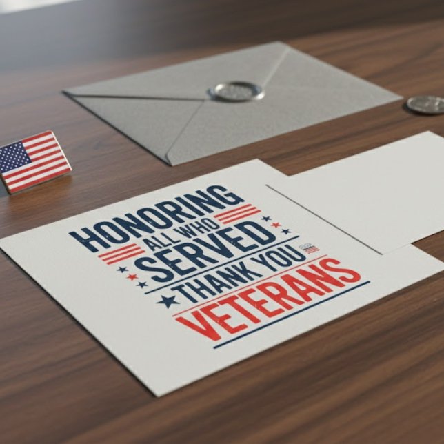 Convites Homenageando a Todos que Serviram Obrigado Veteran (Criador carregado)