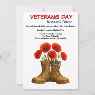 Convites Homenagem aos Heróis   Tributo ao Dia dos Veterano
