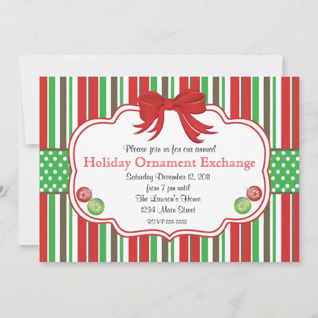 Convites Homens de Pão de Gengibre de Troca de Feriados (Frente)