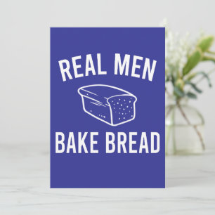 Convites Homens de Verdade Assam Pão - Design de Assar Dive
