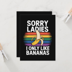 Convites Homens Desculpe Garota Eu Gosto de Bananas Engraça