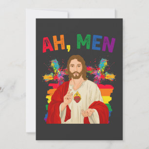 Convites Homens Engraçados LGBT Orgulho gay Jesus Cristão
