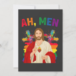 Convites Homens Engraçados LGBT Orgulho gay Jesus Cristão