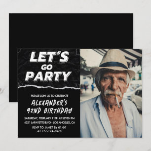 Convites Homens Negros Foto VAMOS FESTEJAR 92º aniversário 