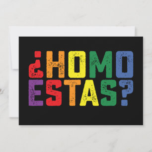 Convites Homo Está Espanhol, Funny Orgulho gay LGBTQ