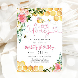 Convites Honey Bee 1st Birthday Invitation