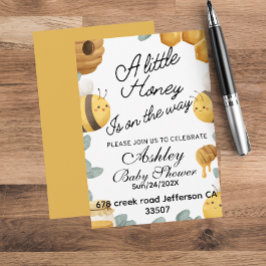 Convites Honey bee Summer Baby Shower Themes 