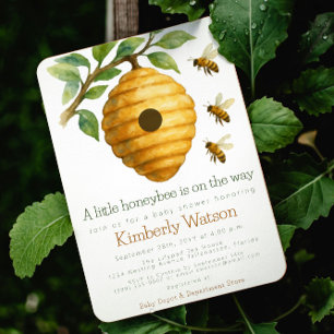 Convites Honeybee Hive Chá de fraldas