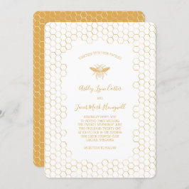 Convites Honeycomb e Bee Wedding