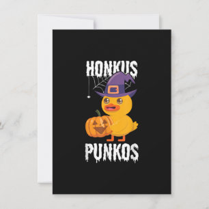 Convites Honkus Ponkus Funny Duck Halloween Design