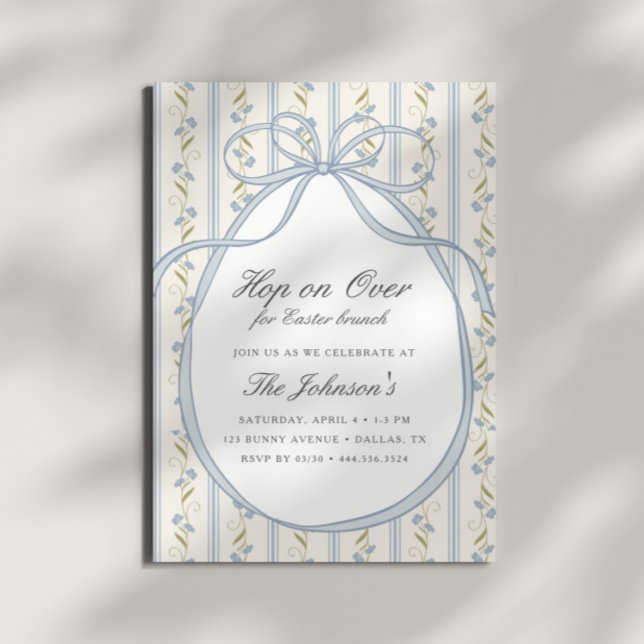 Convites Hop on Over Easter Brunch Egg Hunt Spring (Criador carregado)
