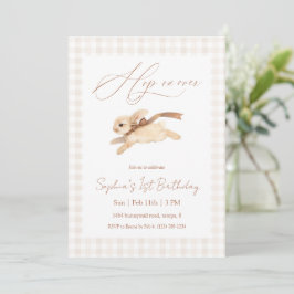 Convites Hop on Over Running Bunny Birthday