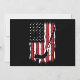 Convites Hóquei Bandeira Americana Esportes Retro Vintage