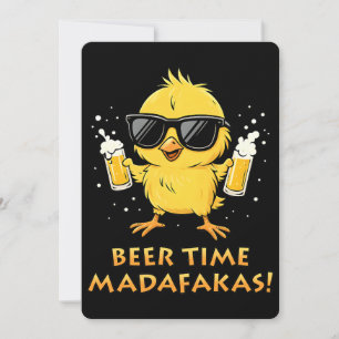 Convites Hora da Cerveja Madafakas Meme Divertido Pato Gans