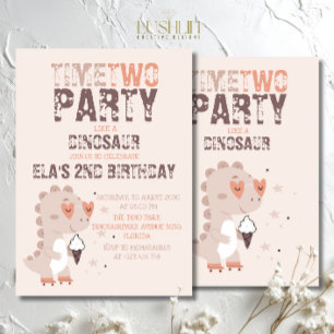 Convites Hora de Festejar como um aniversário pré-histórico