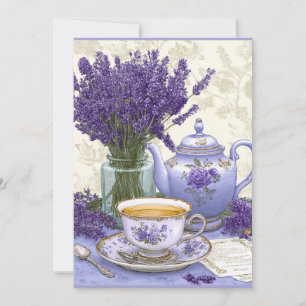 Convites Hora de lavanda   Floral Calm