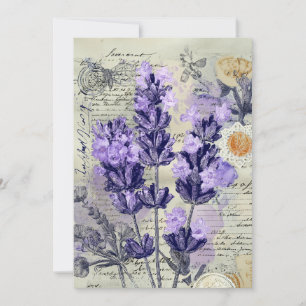 Convites Hora de lavanda Lavanda suave