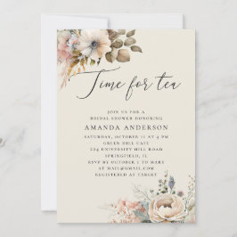 Convites Hora do chá. Chá de panela floral Elegante boho
