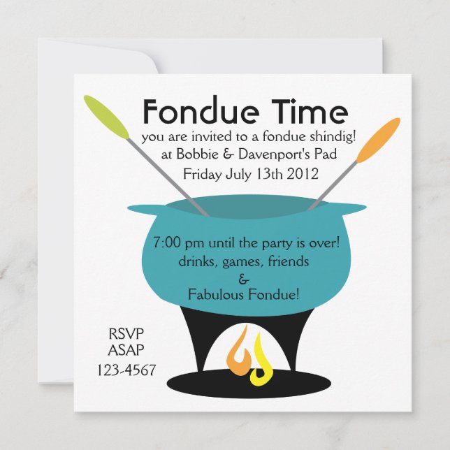 Convites Hora do Fondue! (Frente)
