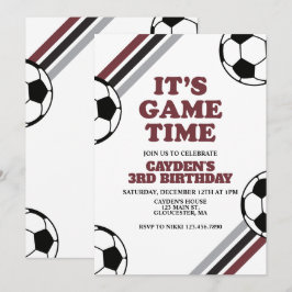 Convites Hora do Jogo de Futebol Aniversário