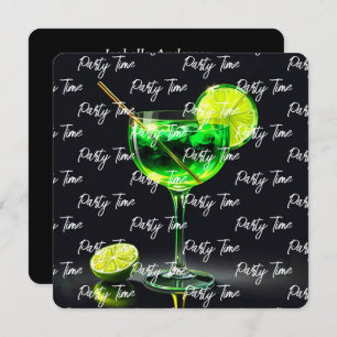 Convites Hora do Partido Neon Popular Personalizado