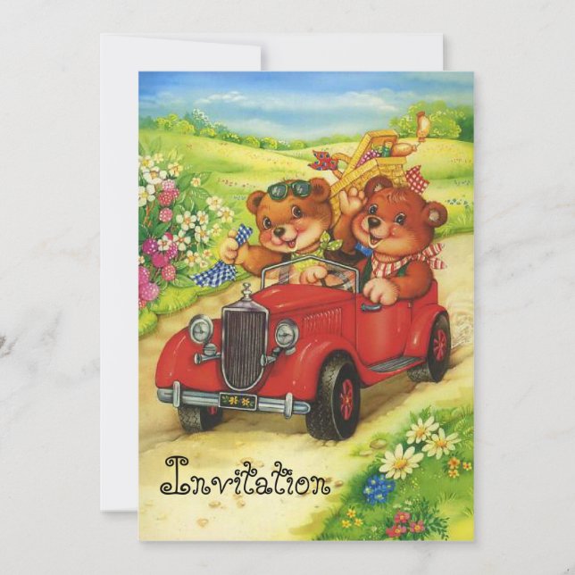 Convites Hora do piquenique para Teddy Bears! (Frente)