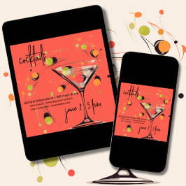 Convites Hora Moderna do Meio século Whimsso