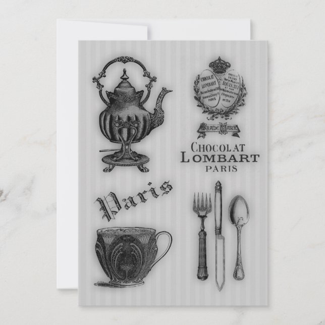 Convites Hora para o chá #5 (Frente)