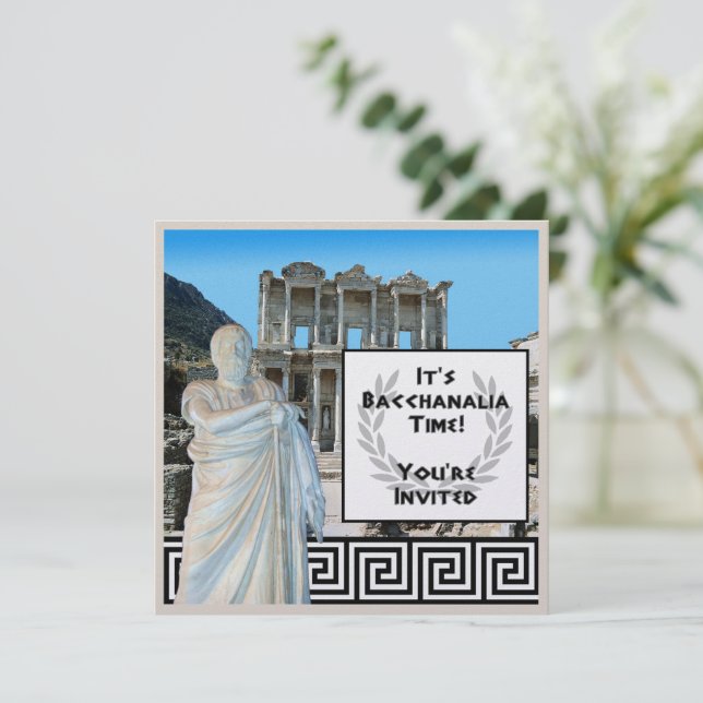 Convites Horário Bacchanalia (Em pé/Frente)