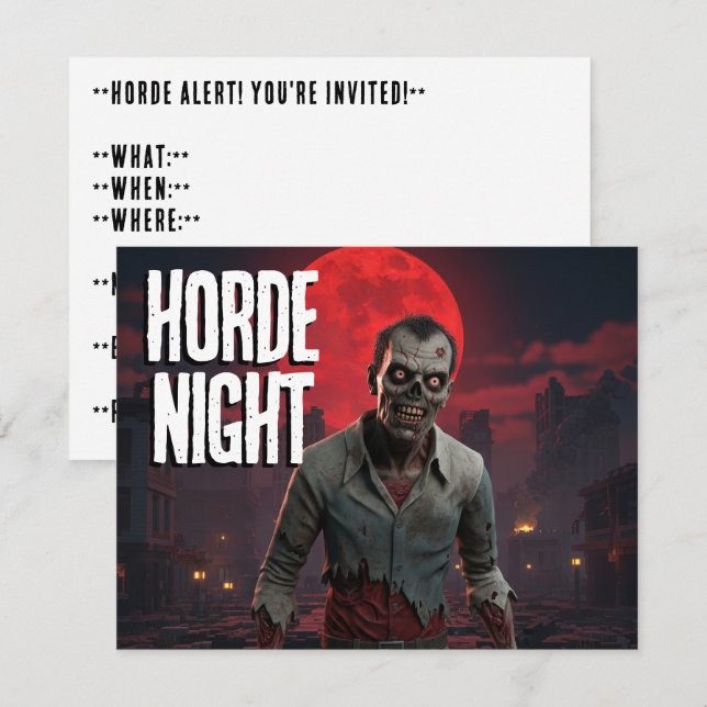 Convites Horde Night Party (Frente/Verso)