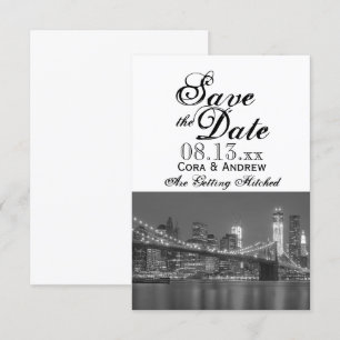Convites Horizonte de Nova York Casamento no Brooklyn Salve