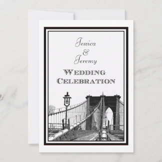 Convites Horizonte de NYC Ponte de Brooklyn #2 DIY Casament