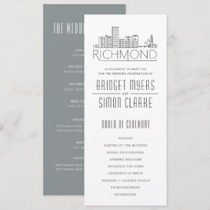 Convites Horizonte Estilizado de Richmond   Programa de Cas