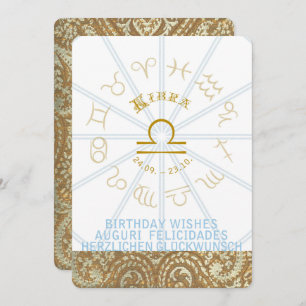 Convites HOROSCOPE ~ Aniversário Convidado - Libra