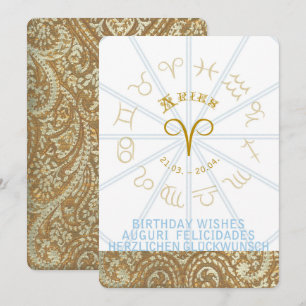 Convites HOROSCÓPIO ~ Aniversário Convide - Aries