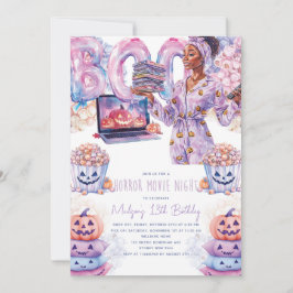 Convites Horror Movie Night Afalloween Slumber Birthday