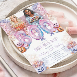 Convites Horror Movie Night Halloween Slumber Aniversário