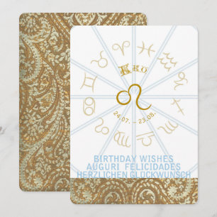 Convites HORROSCÓPIO ~ Aniversário Convide - Leo